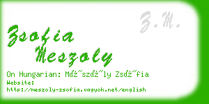 zsofia meszoly business card